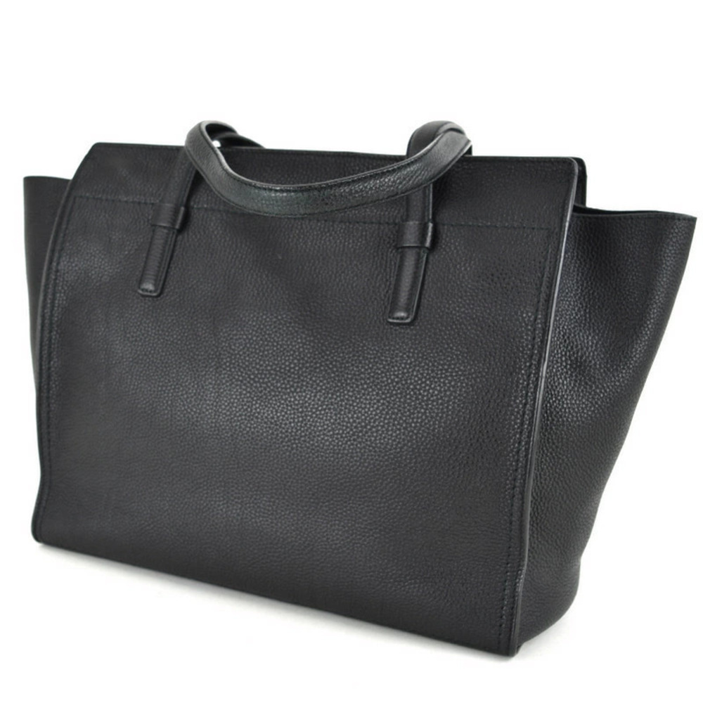 Salvatore Ferragamo Black Leather Bag Gancini Tote One Black